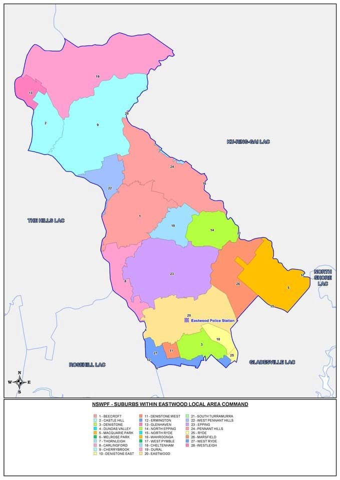 Ryde PAC - Eastwood Division Areas