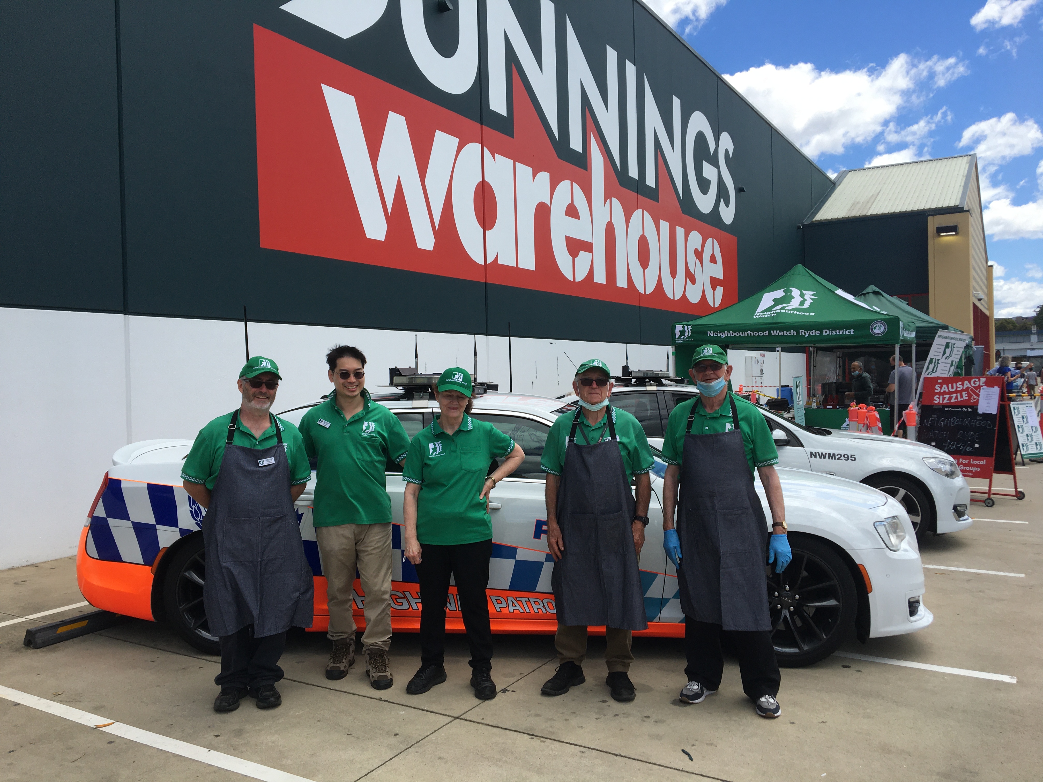 NHW Ryde BBQ Team with NSW Police Vehicles @ Bunnings